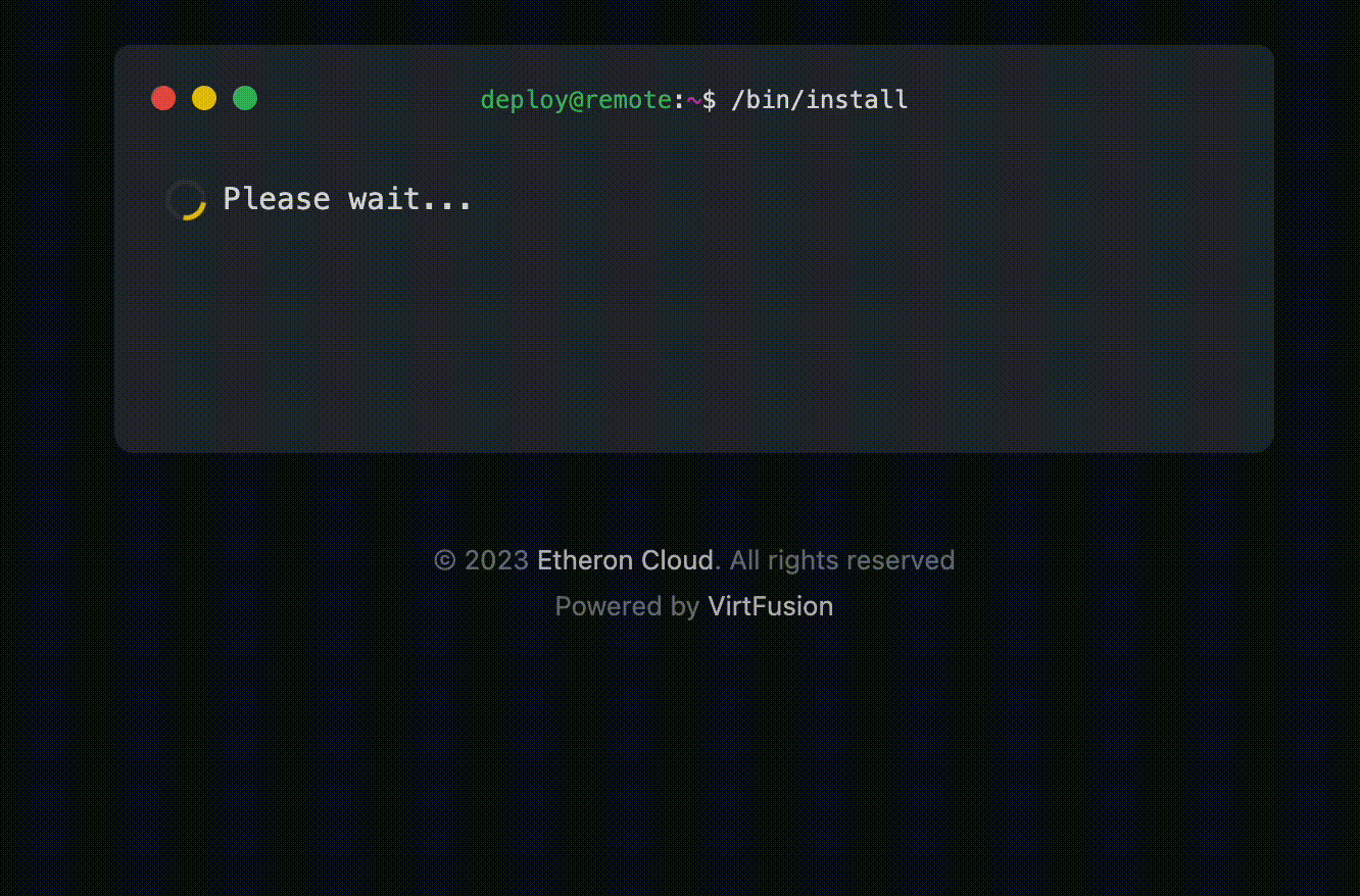 VPS deploy Virtfusion